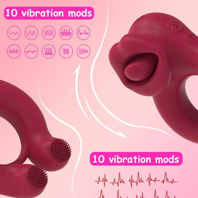 Licking Clitoral Stimulator Ring