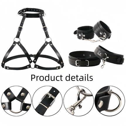 Sexy Bondage Bra & Cuffs Set