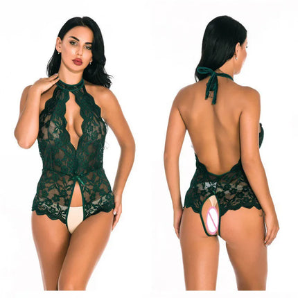 Sexy Lace Crotchless Nightie