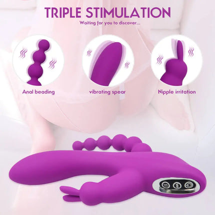 G-Spot + Anal + Clit Rabbit Vibe