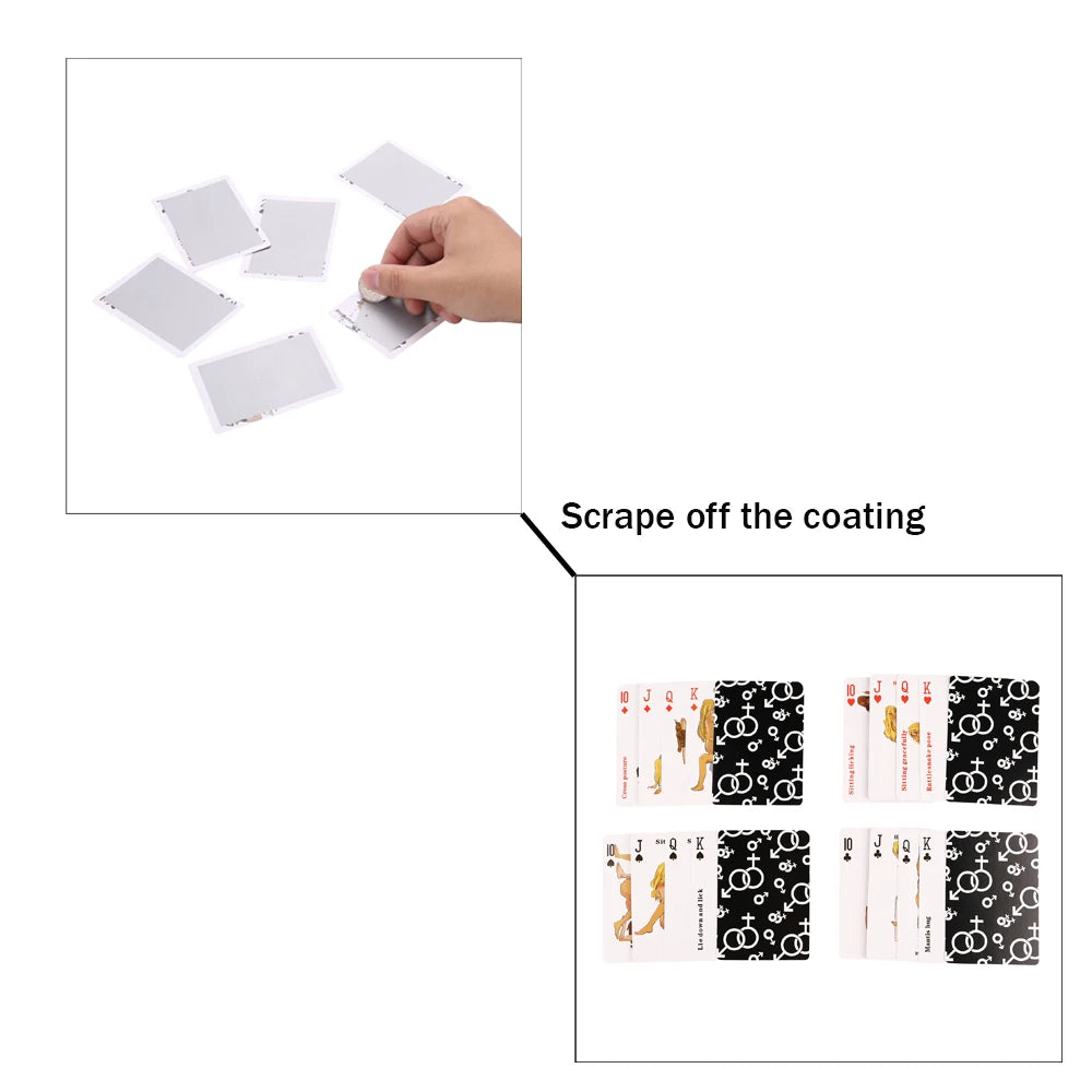 54 Sex Positions Scratch Poker Cards