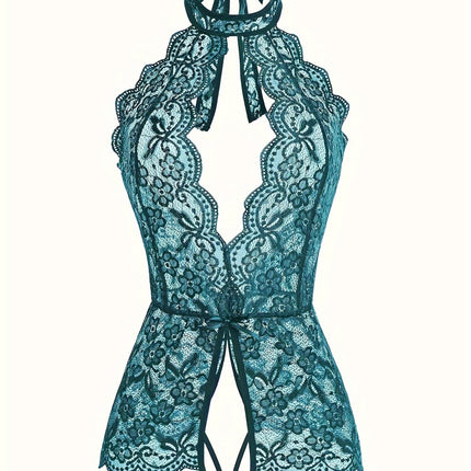 Sexy Open Crotch Floral Teddy